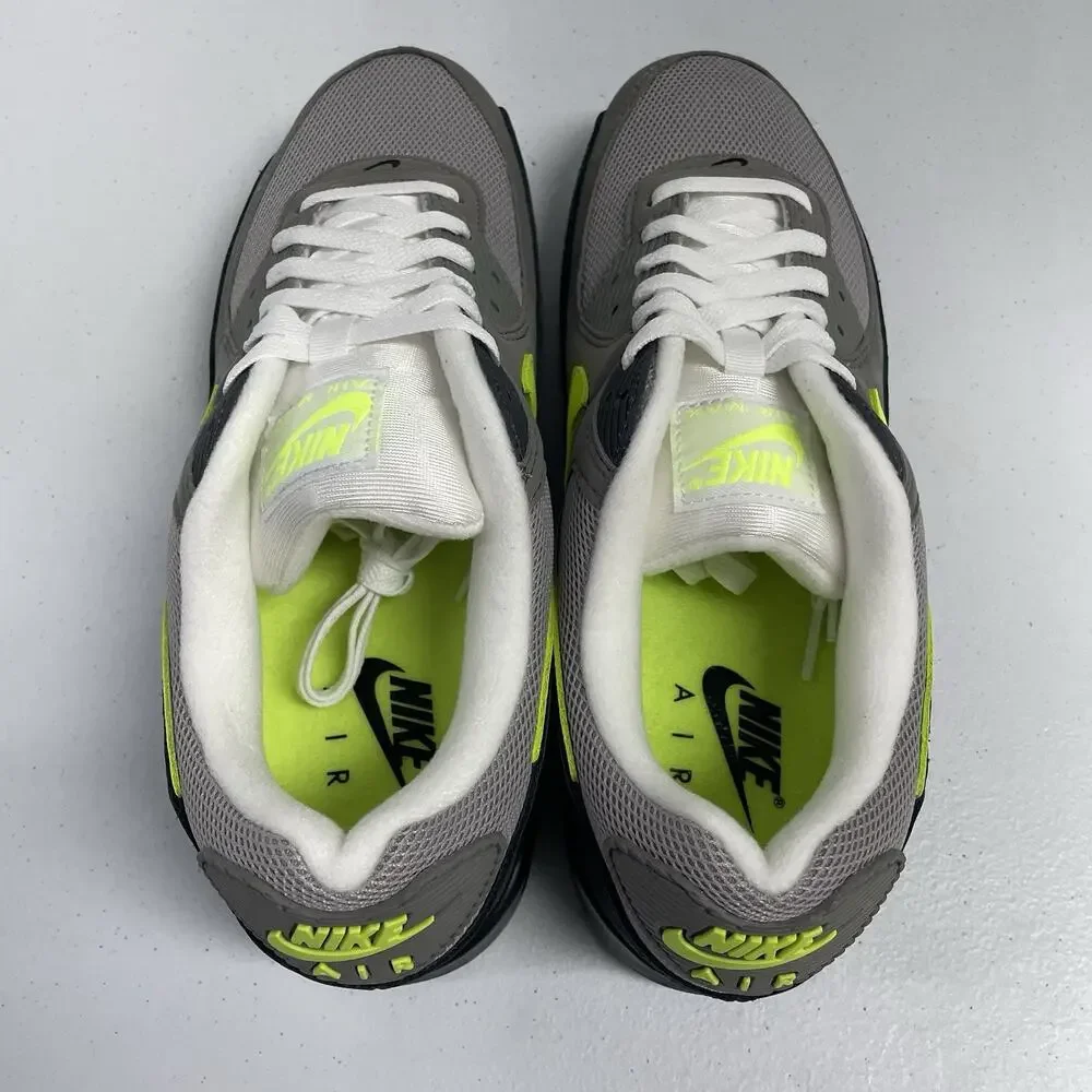 Nike Air Max 90 Neon IQ0289 010 Size 8.5 OG Black Grey Volt Retro Low Top Shoes